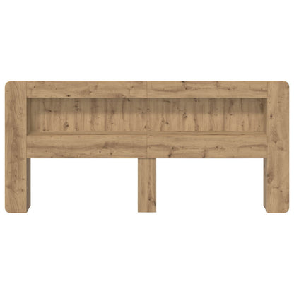Hoofdbordkast met opslag Artisanaal eiken Geconstrueerd hout