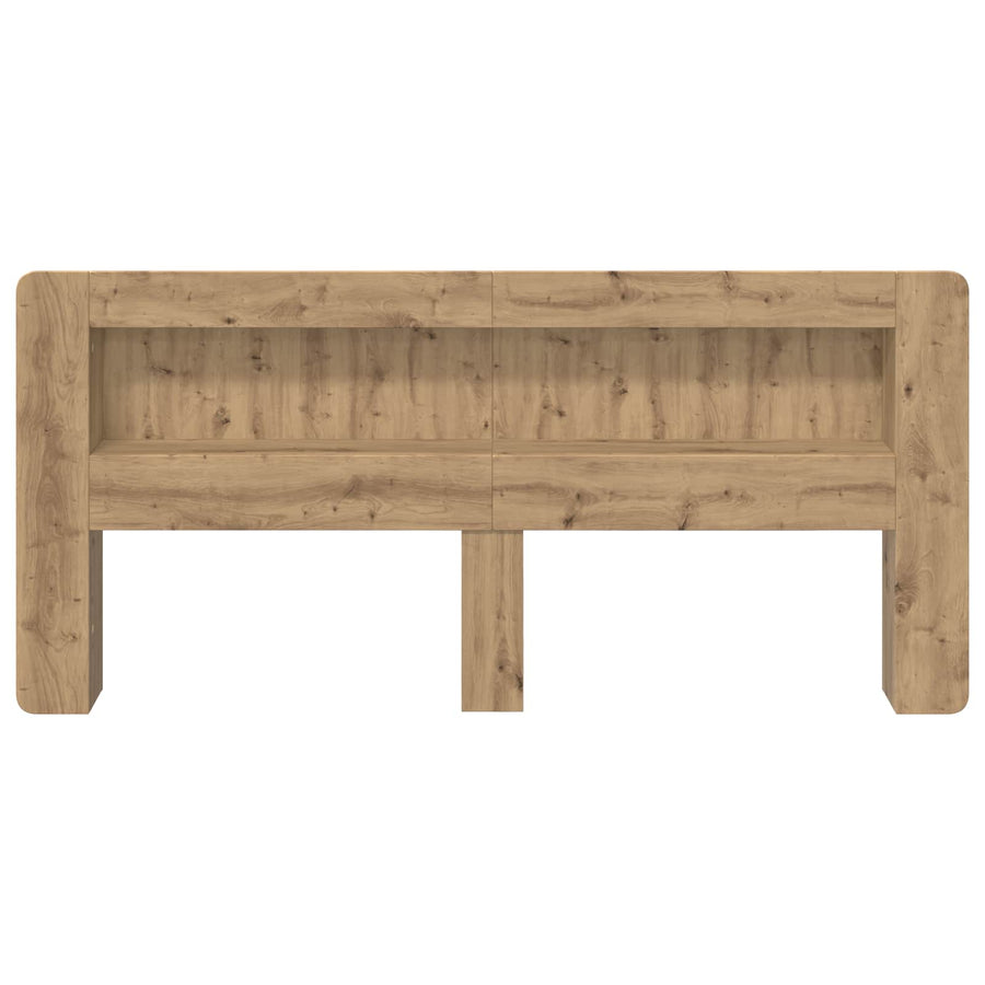 Hoofdbordkast met opslag Artisanaal eiken Geconstrueerd hout