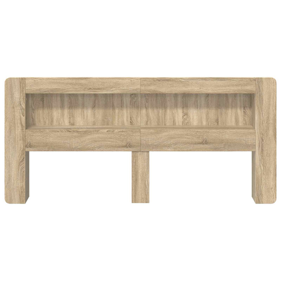Hoofdbordkast met opslag Sonoma Eiken Geconstrueerd hout