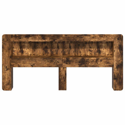 Hoofdbordkast met opslag Gerookt Eiken 215 x 18,5 x 100 cm