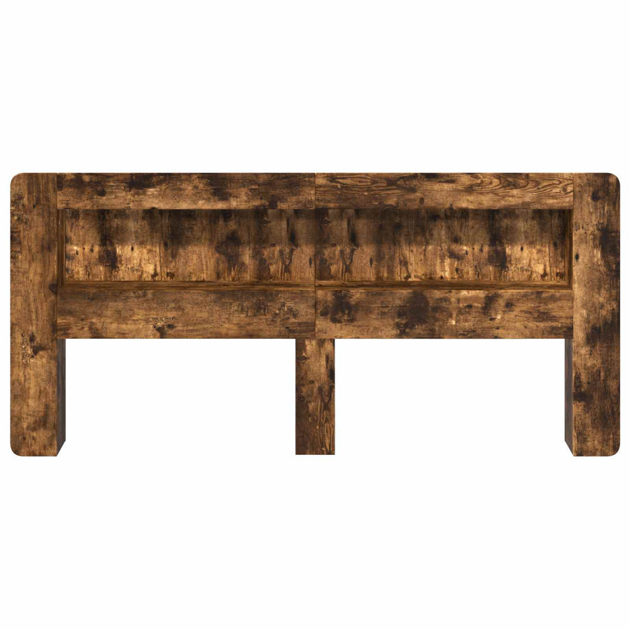 Hoofdbordkast met opslag Gerookt Eiken 215 x 18,5 x 100 cm