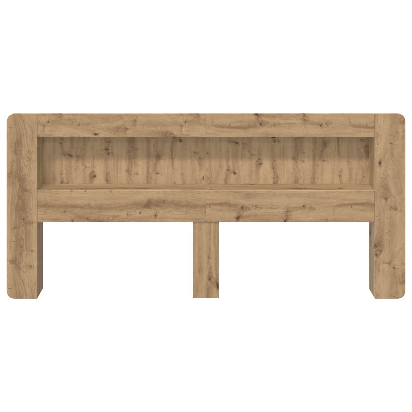 Hoofdbordkast met opslag Artisanaal eiken Geconstrueerd hout