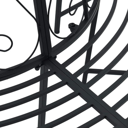 Boom bank Ø 160 x 89 cm Staal Zwart Rond