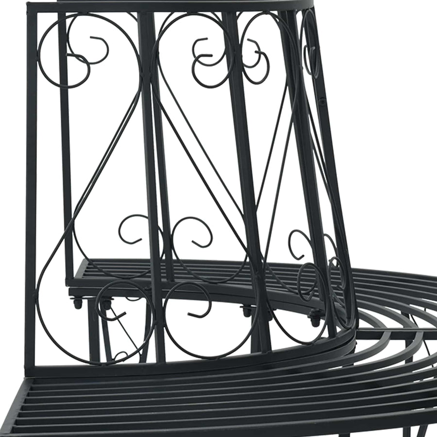 Boom bank 4-Aantal zitplaatsen 160 x 80 x 89 cm Staal Zwart