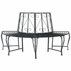 Boom bank staal zwart 160x80x89 cm