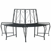 Boom bank staal zwart 160x80x89 cm