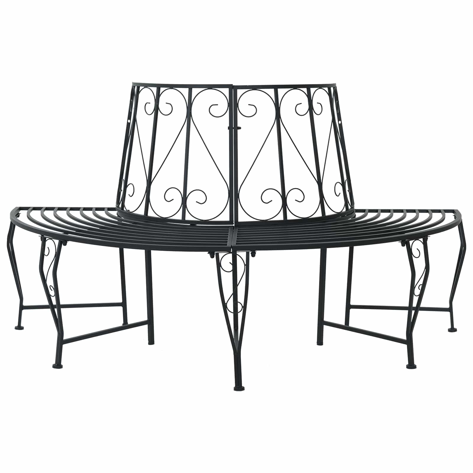 Boom bank 4-Aantal zitplaatsen 160 x 80 x 89 cm Staal Zwart