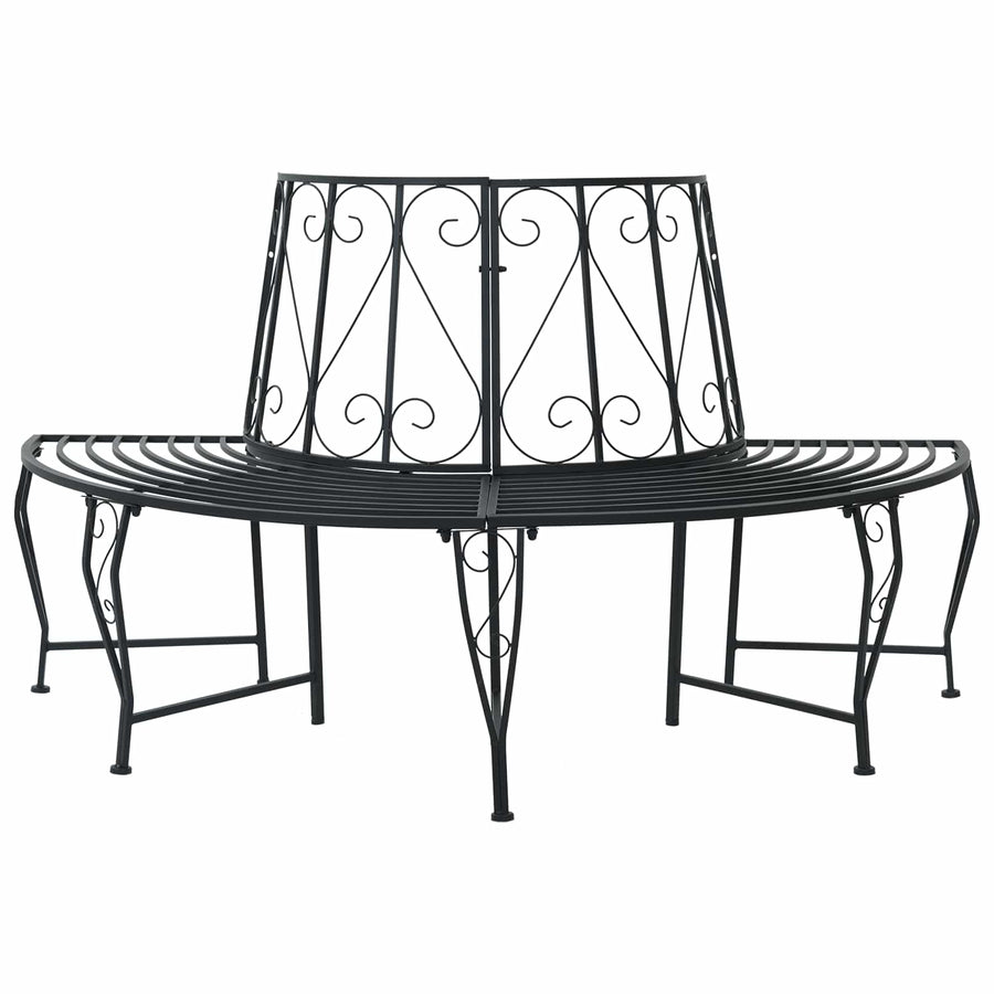 Boom bank 4-Aantal zitplaatsen 160 x 80 x 89 cm Staal Zwart