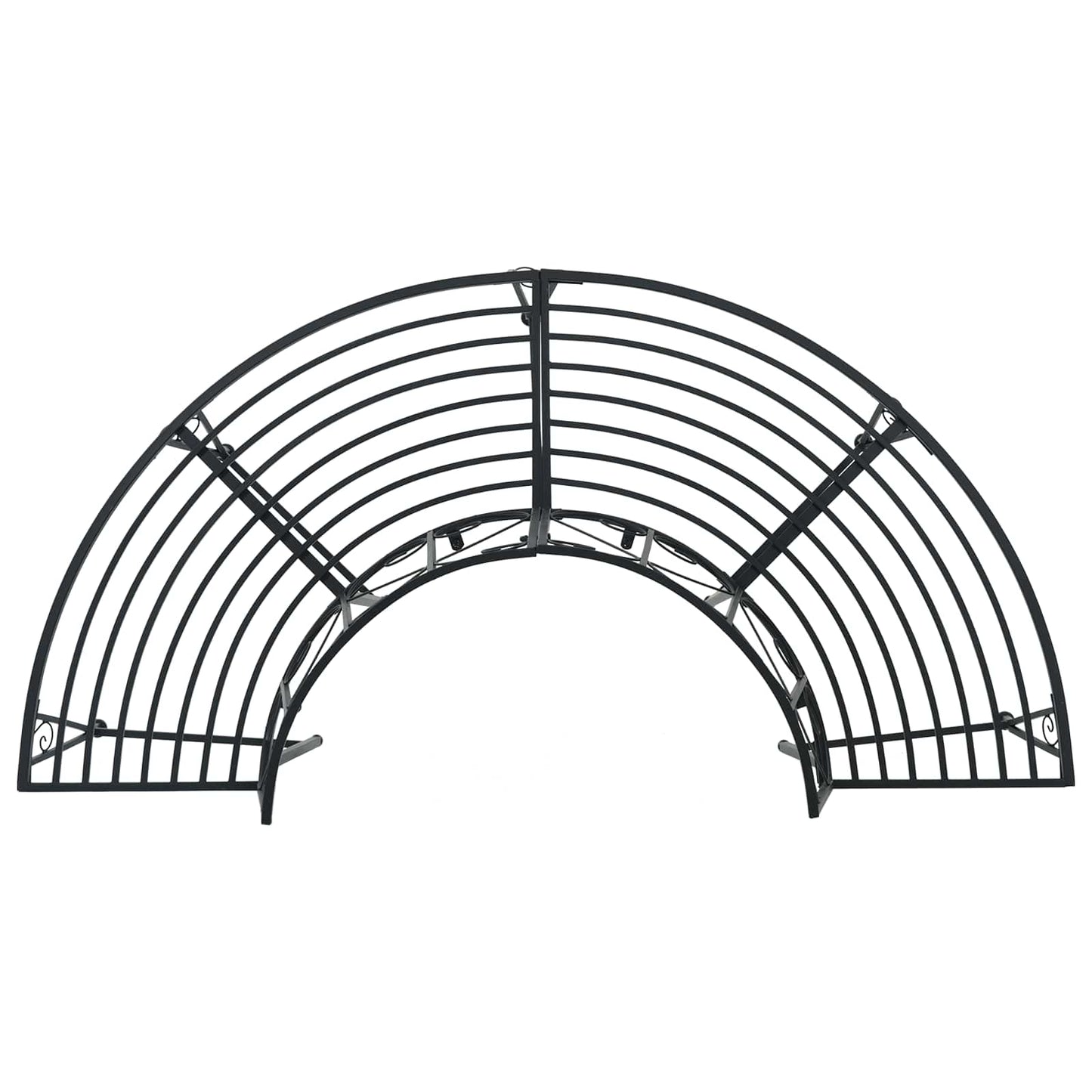 Boom bank 4-Aantal zitplaatsen 160 x 80 x 89 cm Staal Zwart