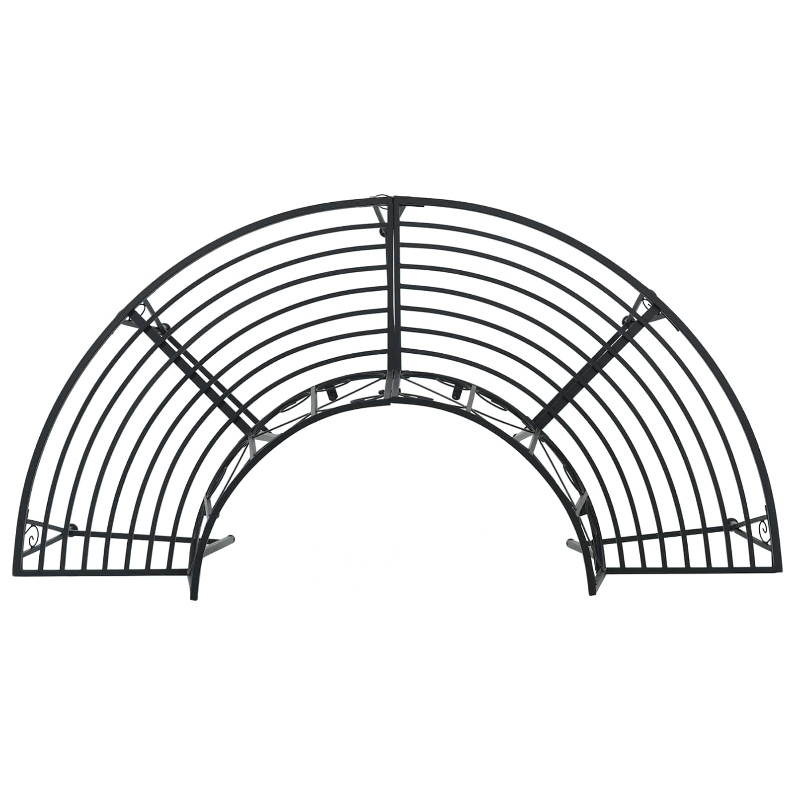 Boom bank 4-Aantal zitplaatsen 160 x 80 x 89 cm Staal Zwart