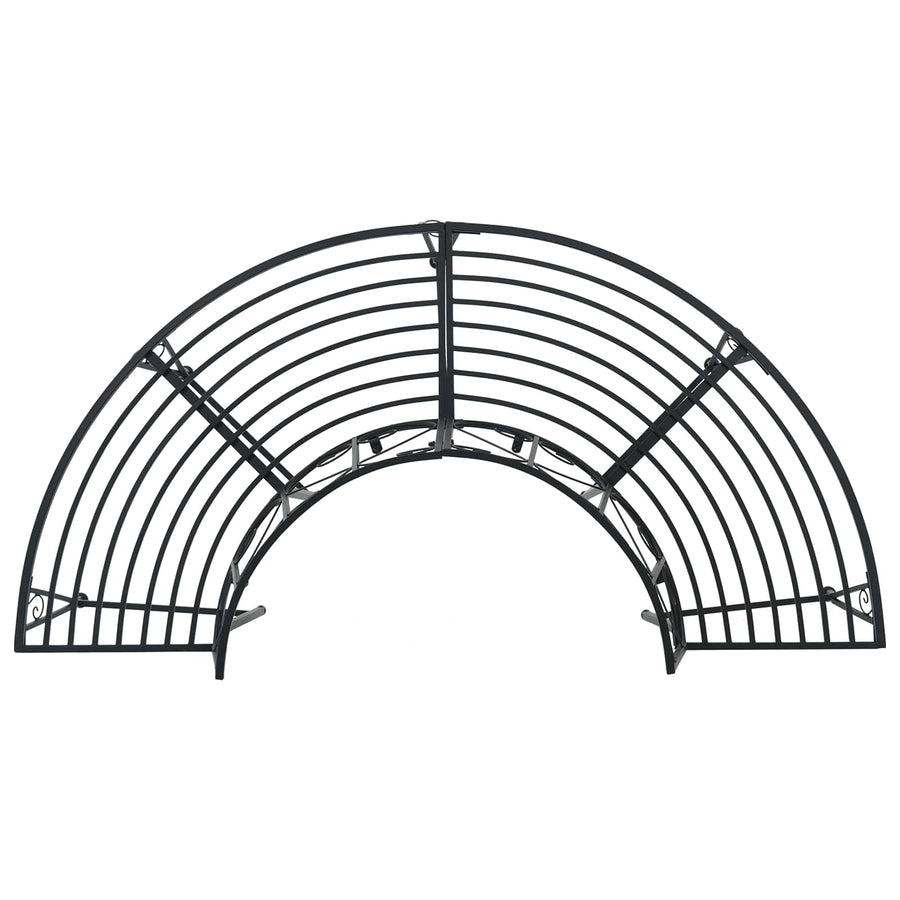 Boom bank 4-Aantal zitplaatsen 160 x 80 x 89 cm Staal Zwart