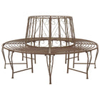 Boom bank rond Ø 160x89 cm staal antiek bruin