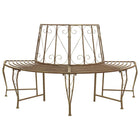 Boom bank staal 160x80x89 cm antiek bruin