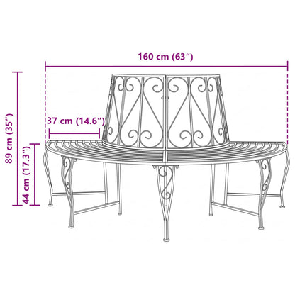 Boom bank 4-Aantal zitplaatsen 160 x 80 x 89 cm Staal