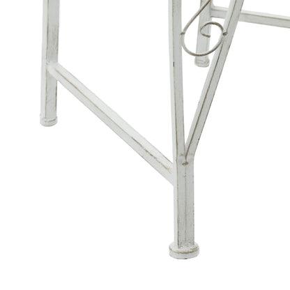 Boom bank 8-Aantal zitplaatsen Ø 160 x 89 cm Staal Antiek wit
