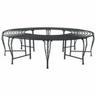Boom bank rond staal zwart Ø 160 cm