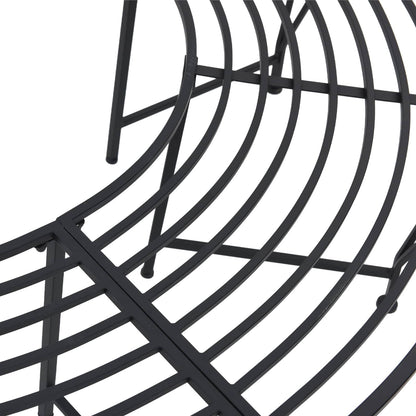 Boom bank 4-Aantal zitplaatsen 160 x 80 x 44 cm Staal Zwart