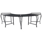 Boom bank staal 160x80x44 cm zwart