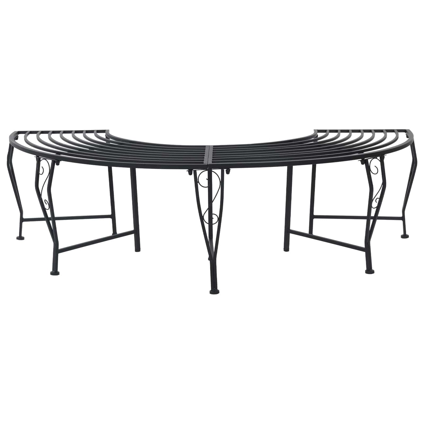 Boom bank 4-Aantal zitplaatsen 160 x 80 x 44 cm Staal Zwart