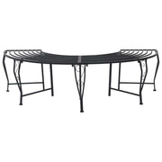 Boom bank staal 160x80x44 cm zwart