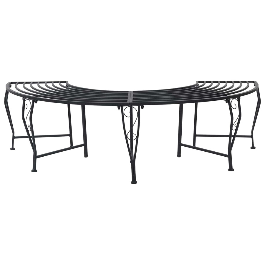 Boom bank 4-Aantal zitplaatsen 160 x 80 x 44 cm Staal Zwart