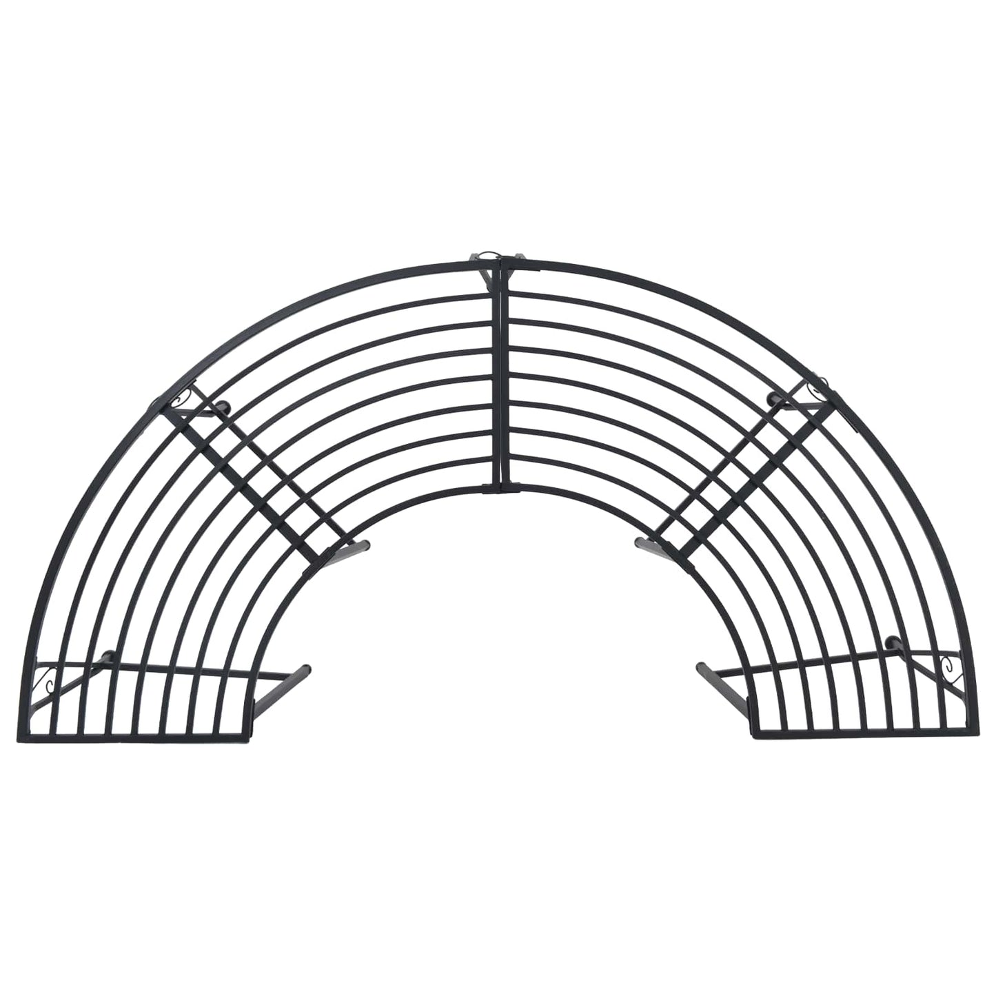 Boom bank 4-Aantal zitplaatsen 160 x 80 x 44 cm Staal Zwart