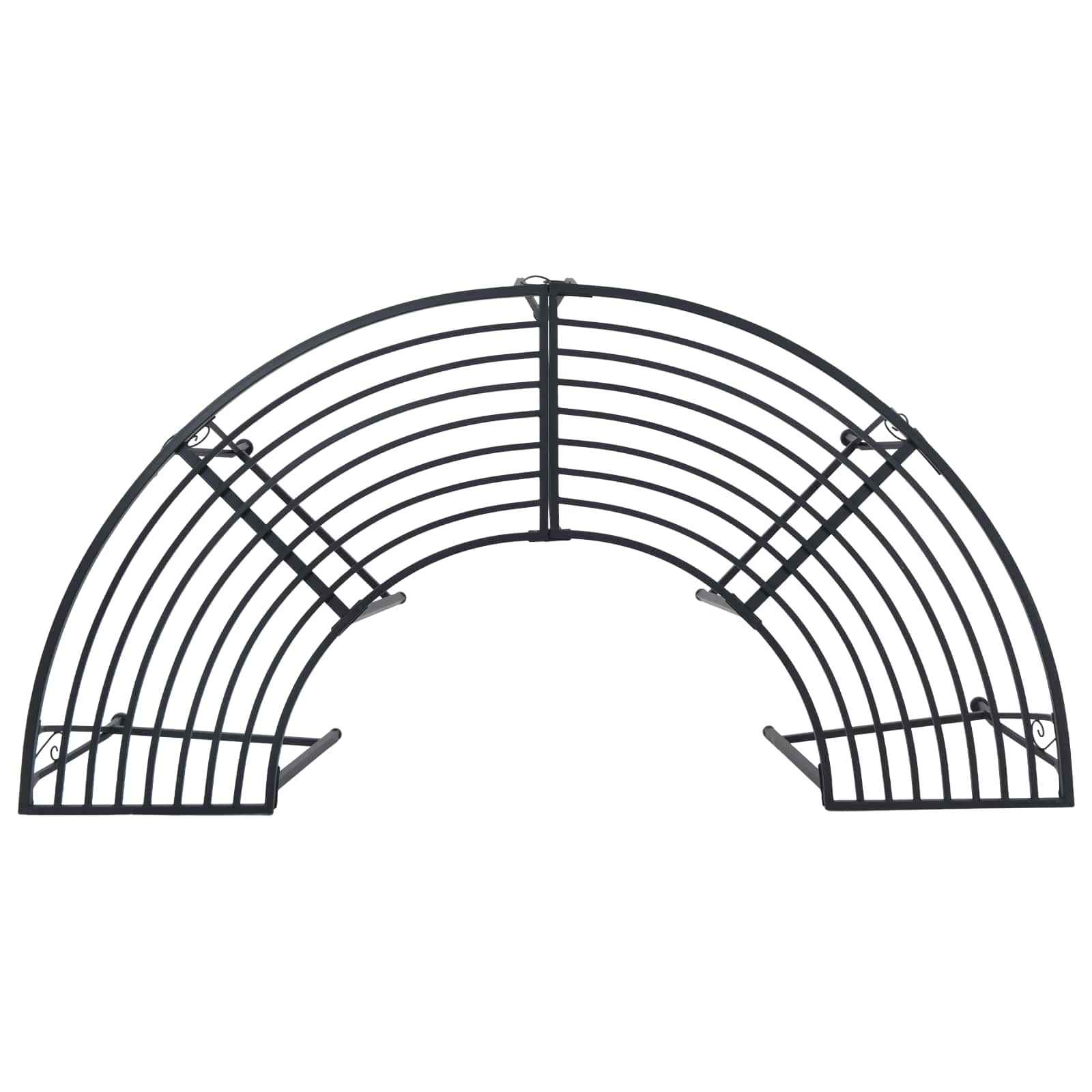 Boom bank 4-Aantal zitplaatsen 160 x 80 x 44 cm Staal Zwart