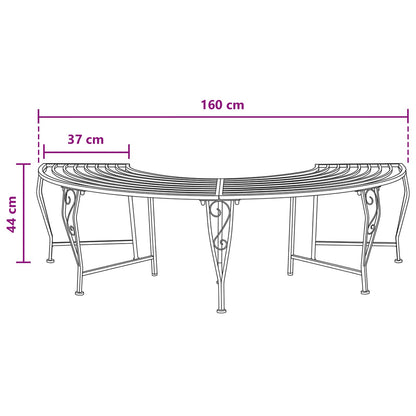 Boom bank 4-Aantal zitplaatsen 160 x 80 x 44 cm Staal