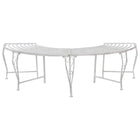 Boom bank 160x80x44 cm staal antiek wit