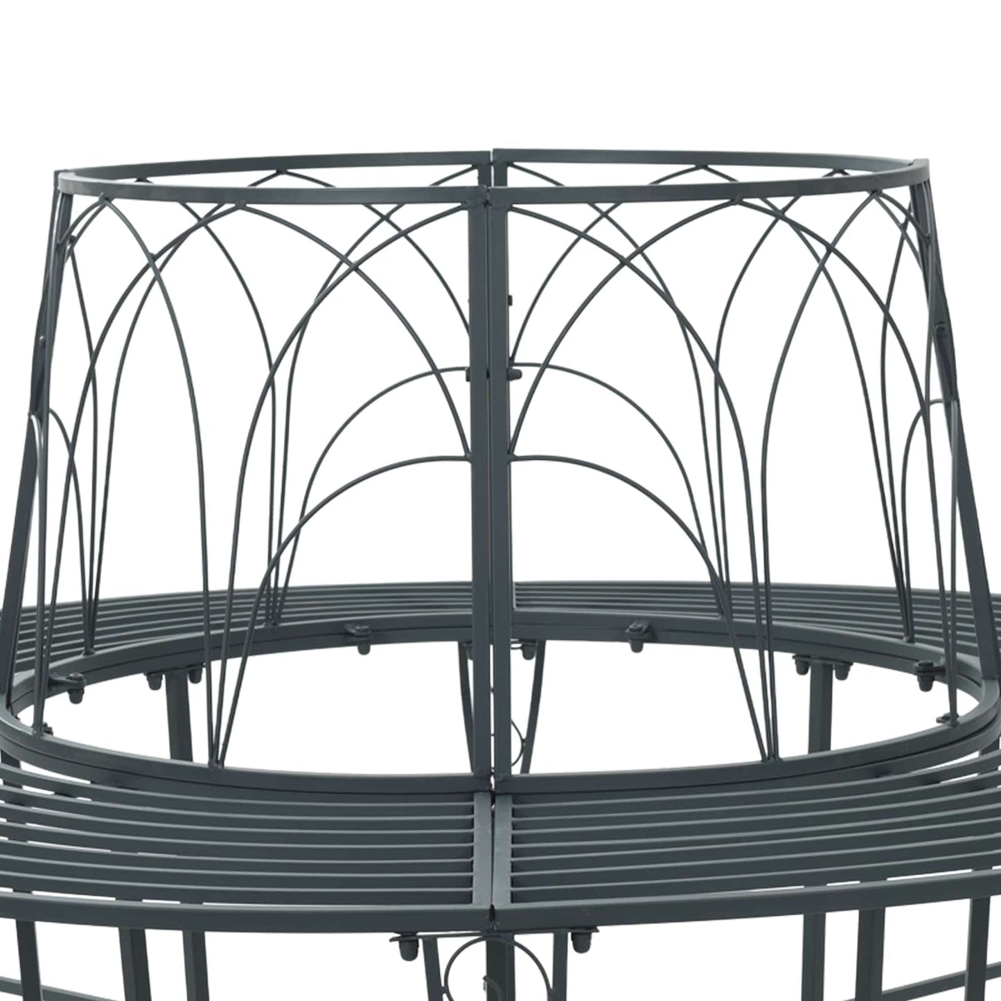 Boom bank 8-Aantal zitplaatsen Ø 160 x 89 cm Staal Zilvergrijs