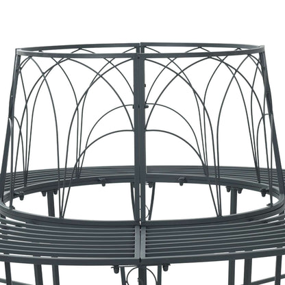 Boom bank 8-Aantal zitplaatsen Ø 160 x 89 cm Staal Zilvergrijs