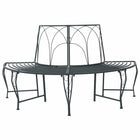 Boom bank 160x80x89 cm staal zilvergrijs