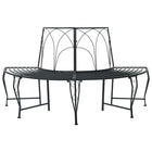 Boom bank staal zwart 160x80x89 cm