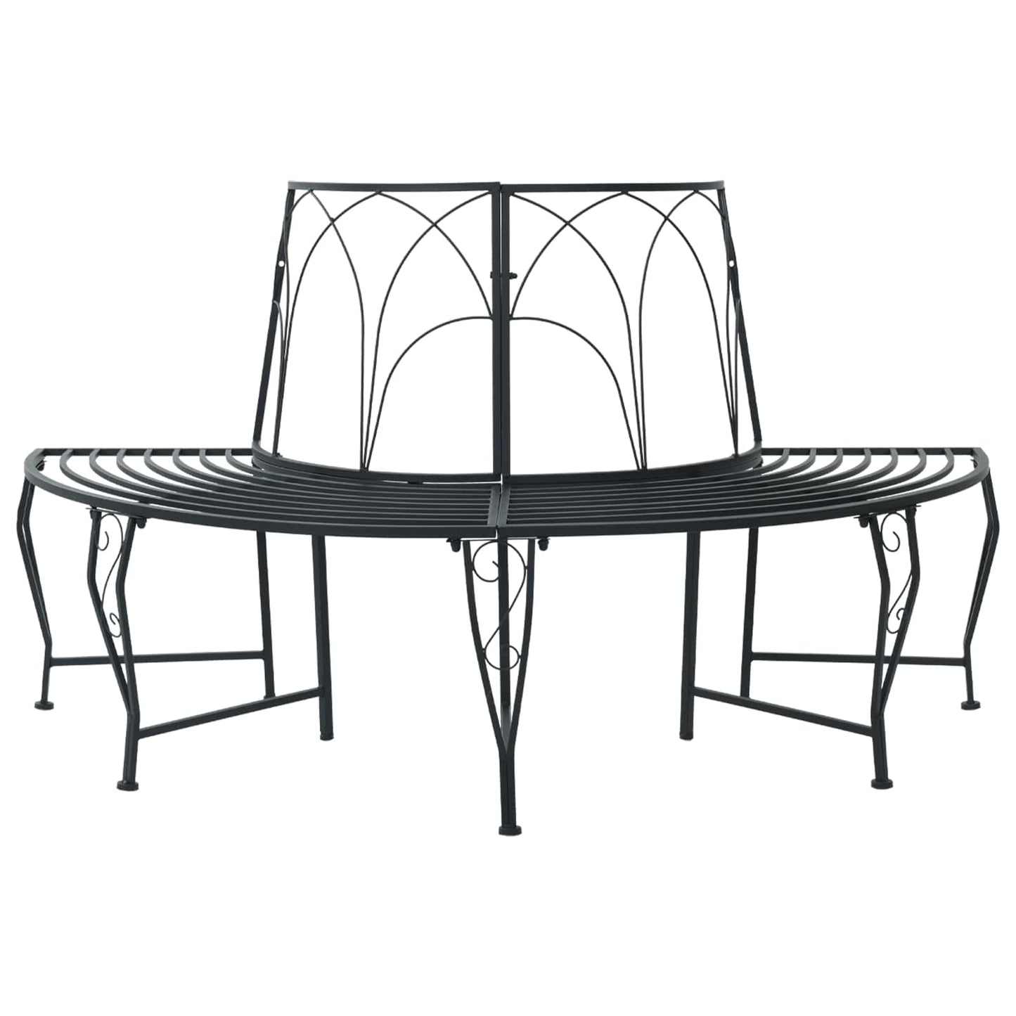 Boom bank 4-Aantal zitplaatsen 160 x 80 x 89 cm Staal Zwart