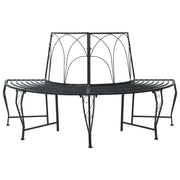 Boom bank staal zwart 160x80x89 cm