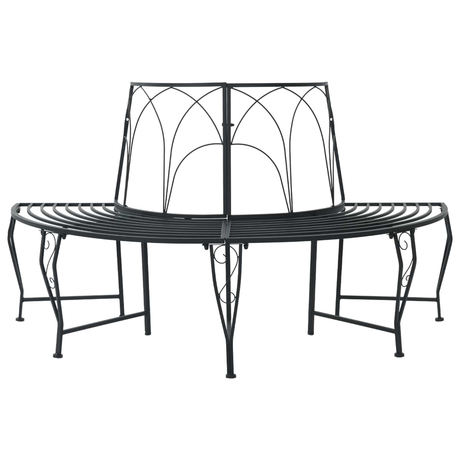 Boom bank 4-Aantal zitplaatsen 160 x 80 x 89 cm Staal Zwart