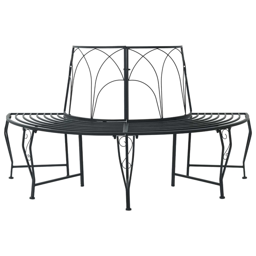Boom bank 4-Aantal zitplaatsen 160 x 80 x 89 cm Staal Zwart
