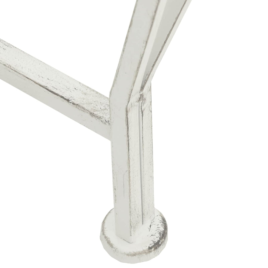 Boom bank 8-Aantal zitplaatsen Ø 160 x 89 cm Staal Antiek wit