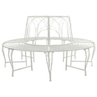 Boom bank staal antiek wit Ø 160 x 89 cm