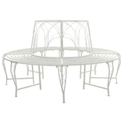 Boom bank staal antiek wit Ø 160 x 89 cm