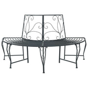 Boom bank staal 160x80x89 cm zilvergrijs