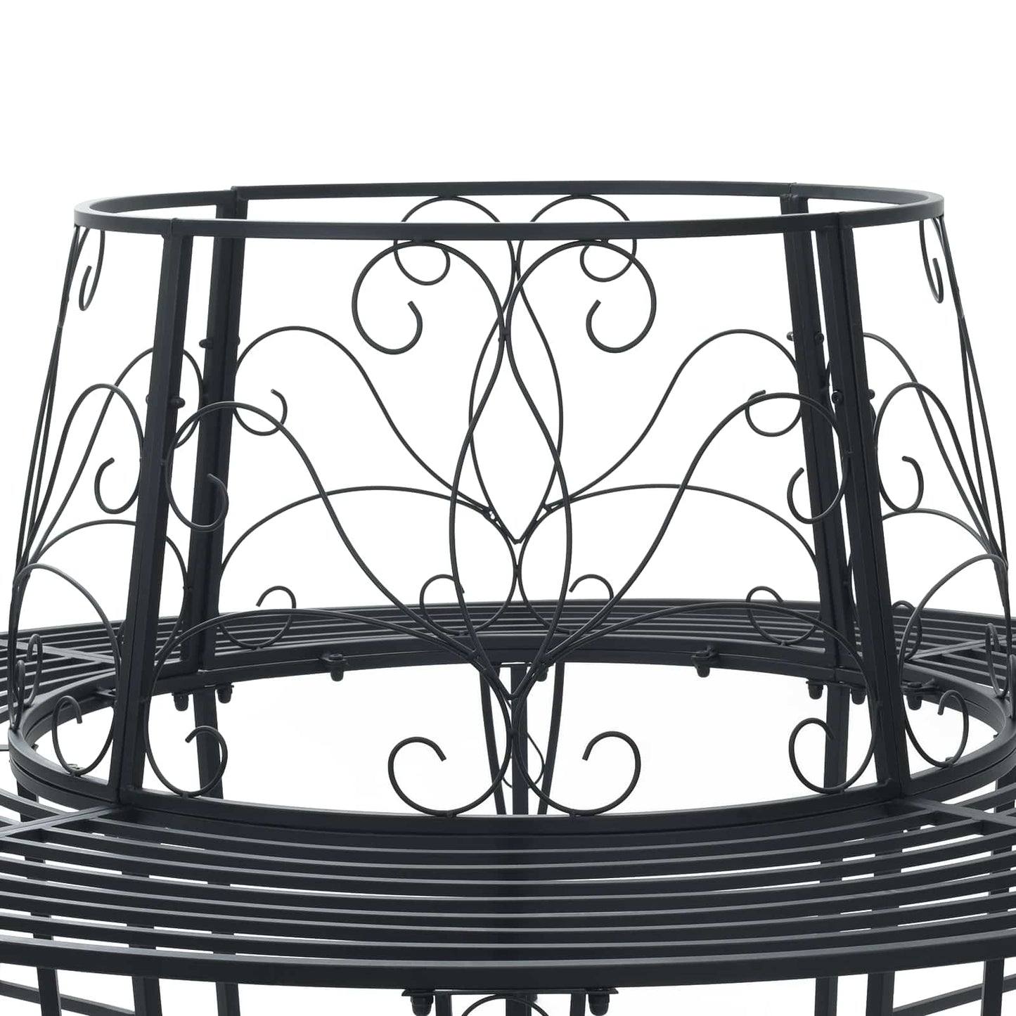 Boom bank 8-Aantal zitplaatsen Ø 160 x 89 cm Staal Zwart Rond