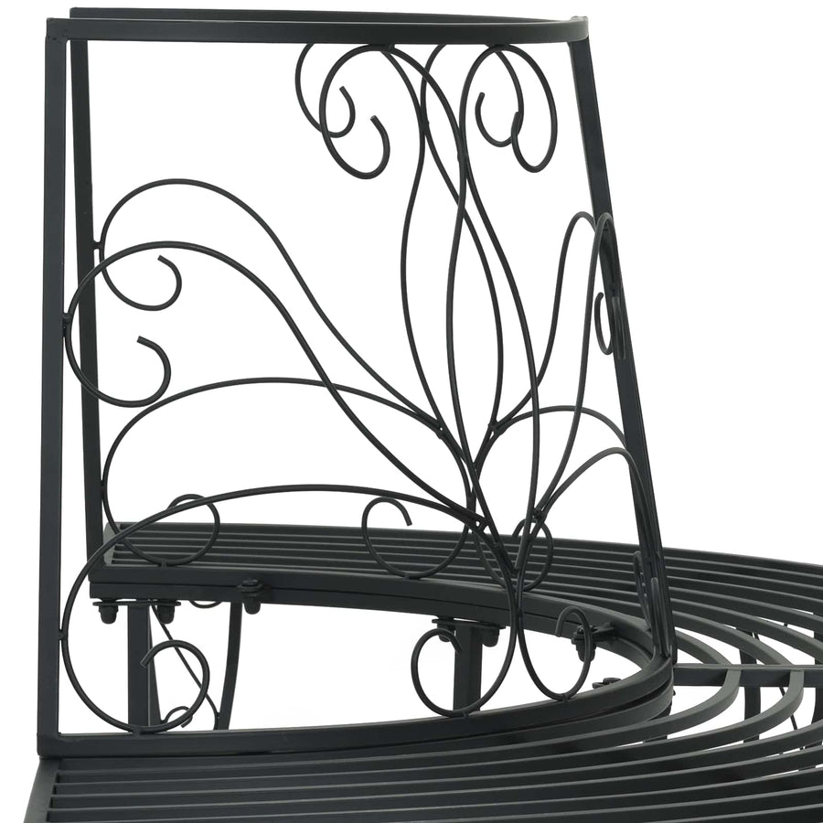 Boom bank 4-Aantal zitplaatsen 160 x 80 x 89 cm Staal Zwart
