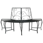 Boom bank staal zwart 160x80x89 cm
