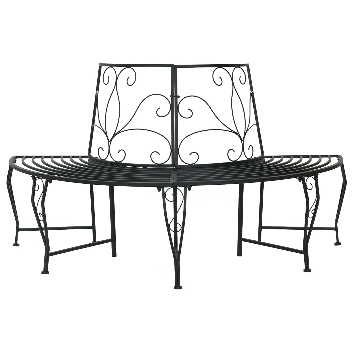 Boom bank 4-Aantal zitplaatsen 160 x 80 x 89 cm Staal Zwart