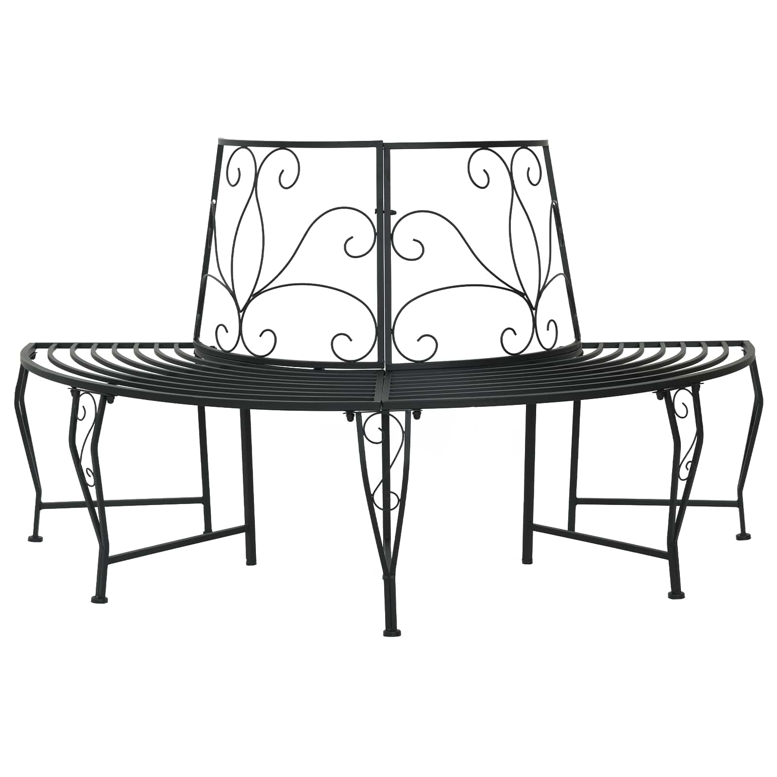 Boom bank 4-Aantal zitplaatsen 160 x 80 x 89 cm Staal Zwart