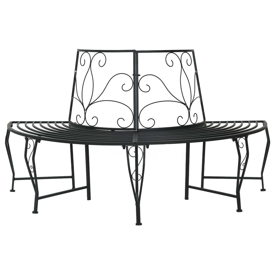 Boom bank 4-Aantal zitplaatsen 160 x 80 x 89 cm Staal Zwart