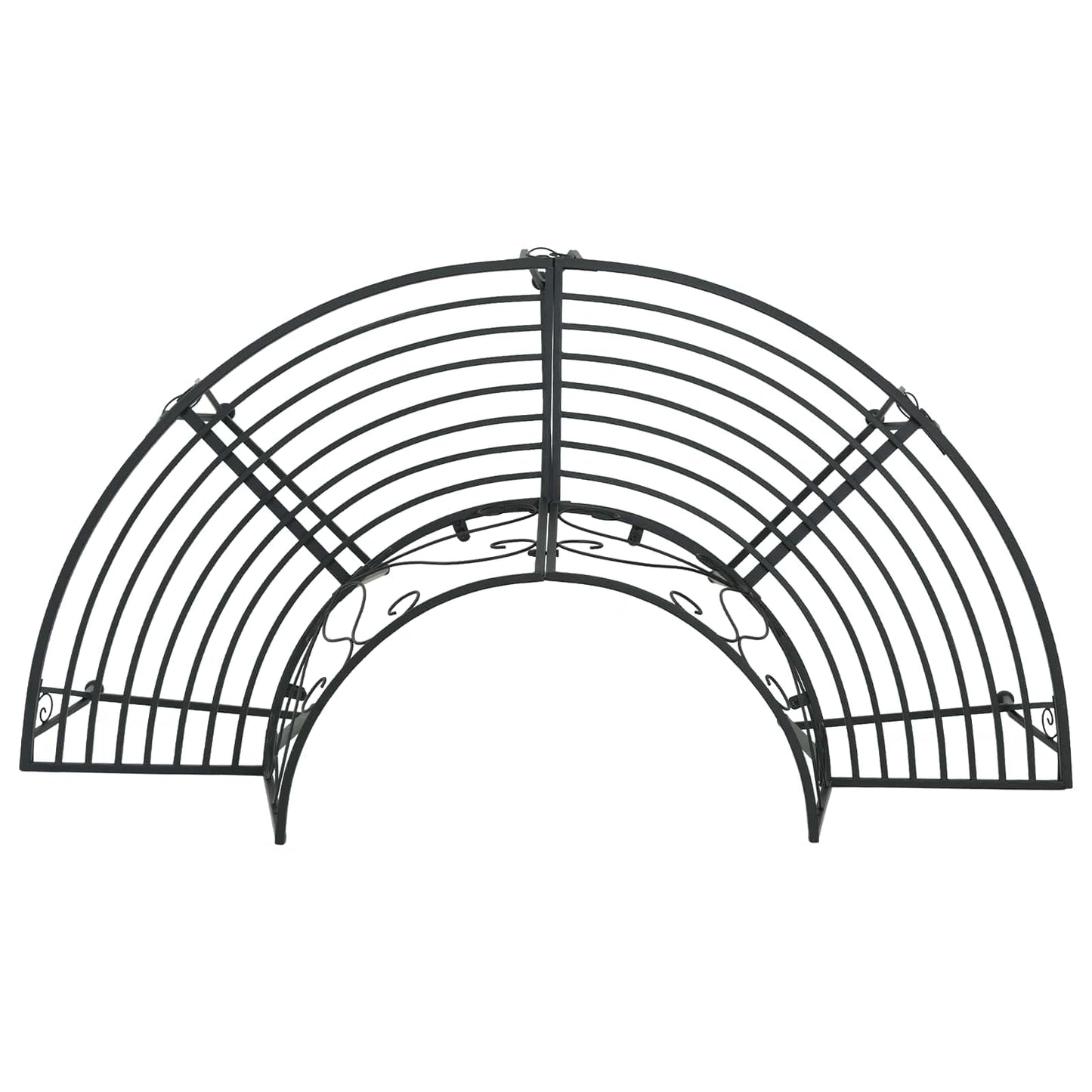 Boom bank 4-Aantal zitplaatsen 160 x 80 x 89 cm Staal Zwart