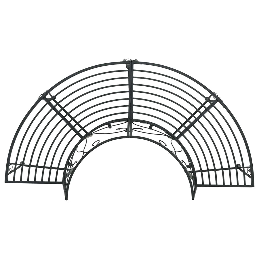 Boom bank 4-Aantal zitplaatsen 160 x 80 x 89 cm Staal Zwart