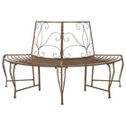 Tuinbank staal 160x80x89 cm antiek bruin
